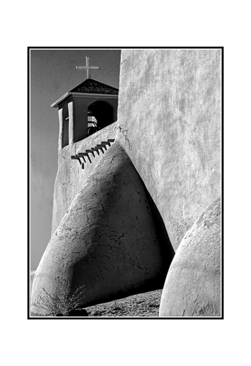 Taos Mission church from rear by Wes Odell