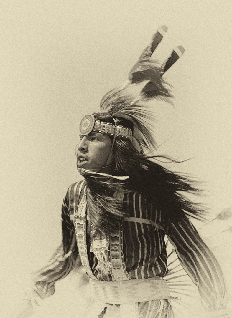 Windblown Indian dancer by Tom McCreary