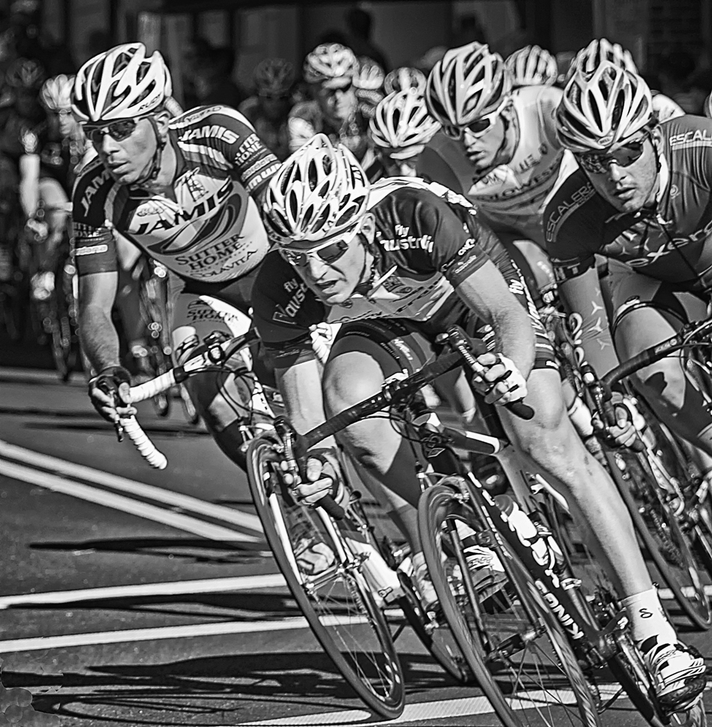 Professional bikers by Wes Odell