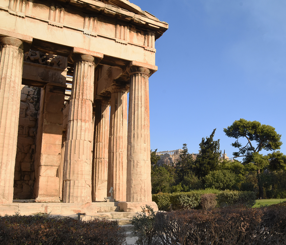 Temple of Hephaestus and the Acropolis by Marilyn Peake