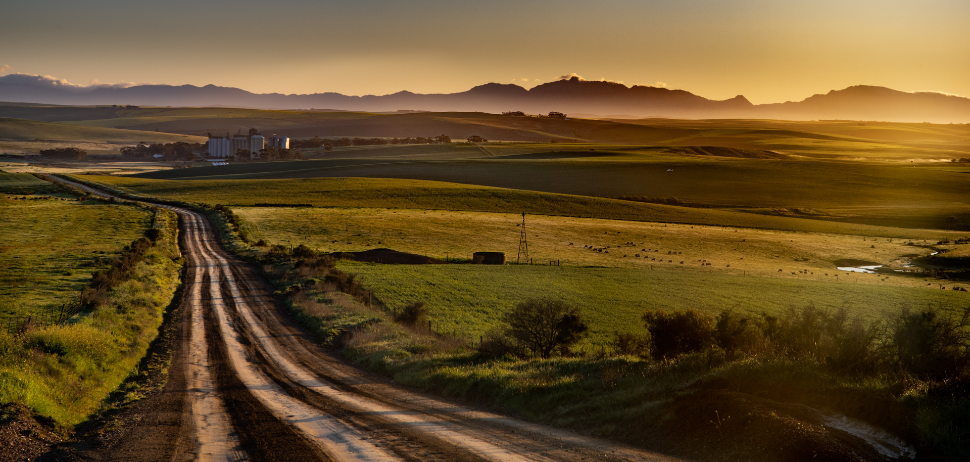 Farmland sunset by Francois Venter