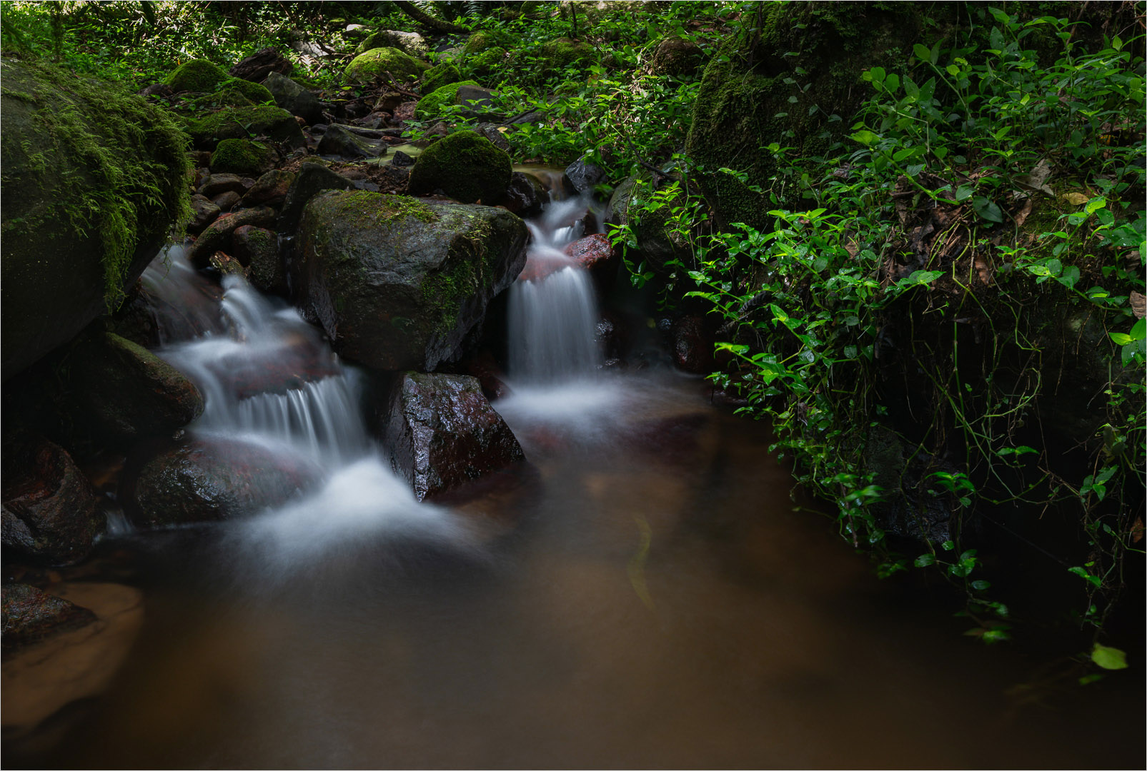 Milky waterfalls