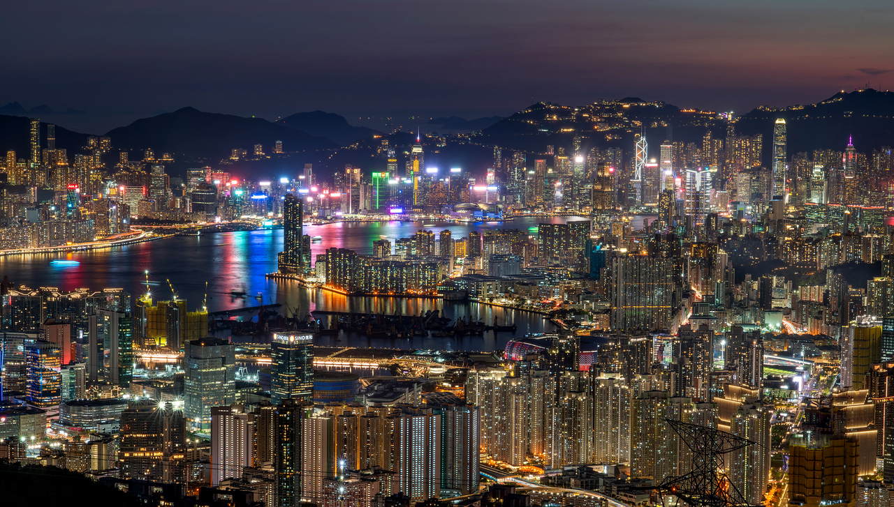 Beautiful Hong Kong's city lights by Peter Cheung