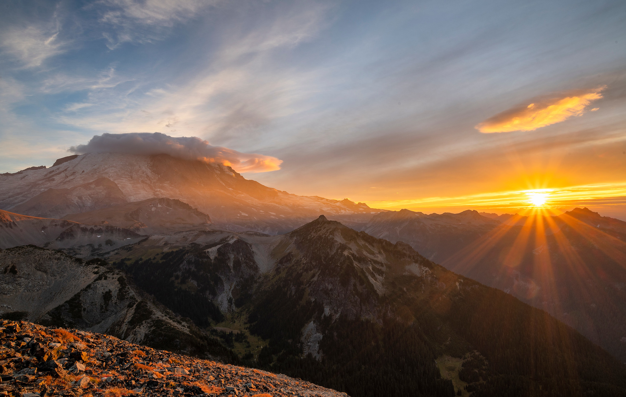 Sunset at Mount Rainier by Peter Cheung