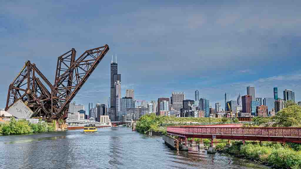 Down the Chicago River by Howard Frank