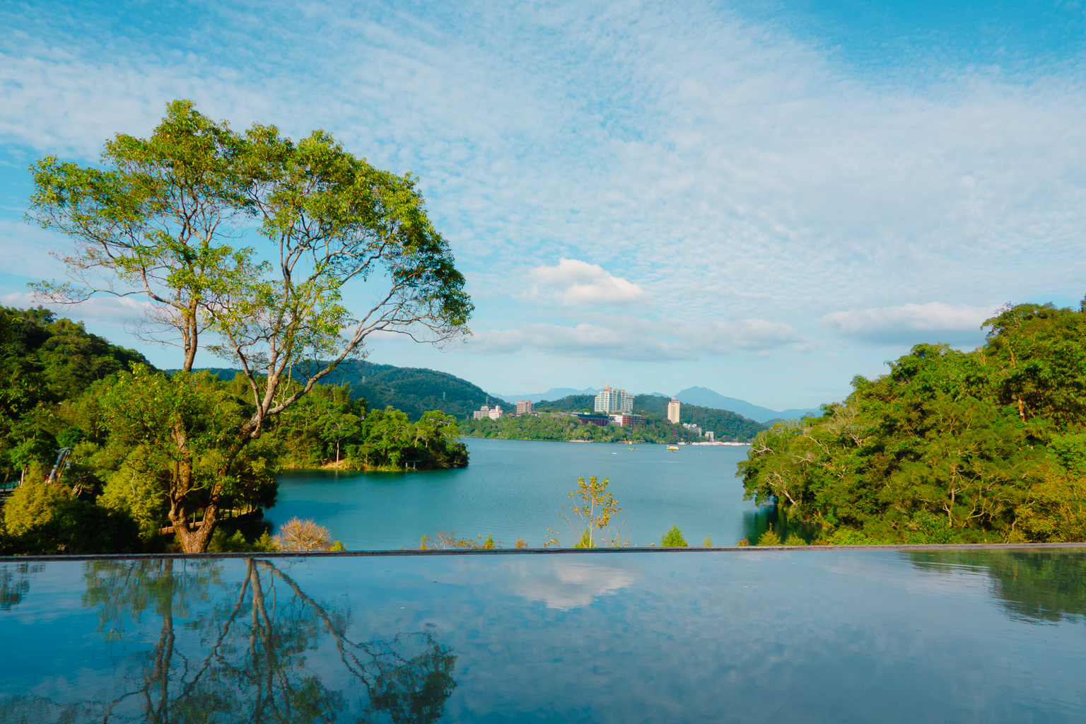 Mountain, Lake and Pool Reflection by Ling Ling Juang