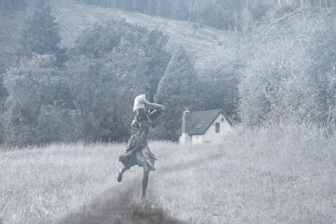 Running to School in the Rain by Hazel Price