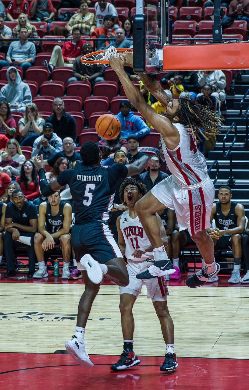 UNLV Basketball Slam Dunk by Michael Braunstein