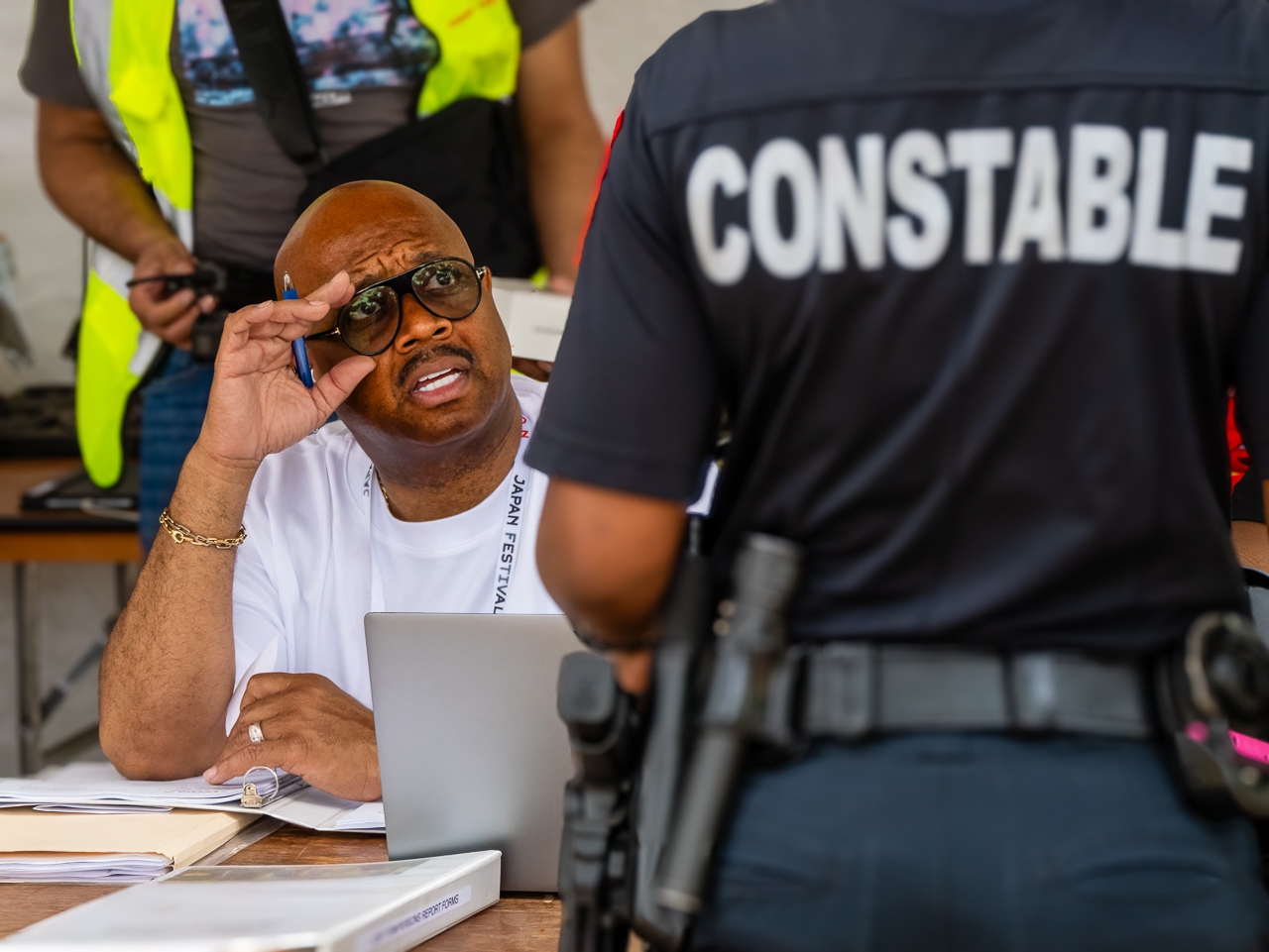 SECURITY BOOTH by Tom Lee