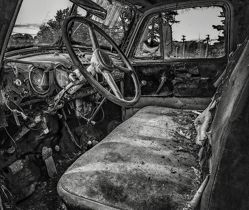 Inside Forgotten Truck by Cindy Lynch