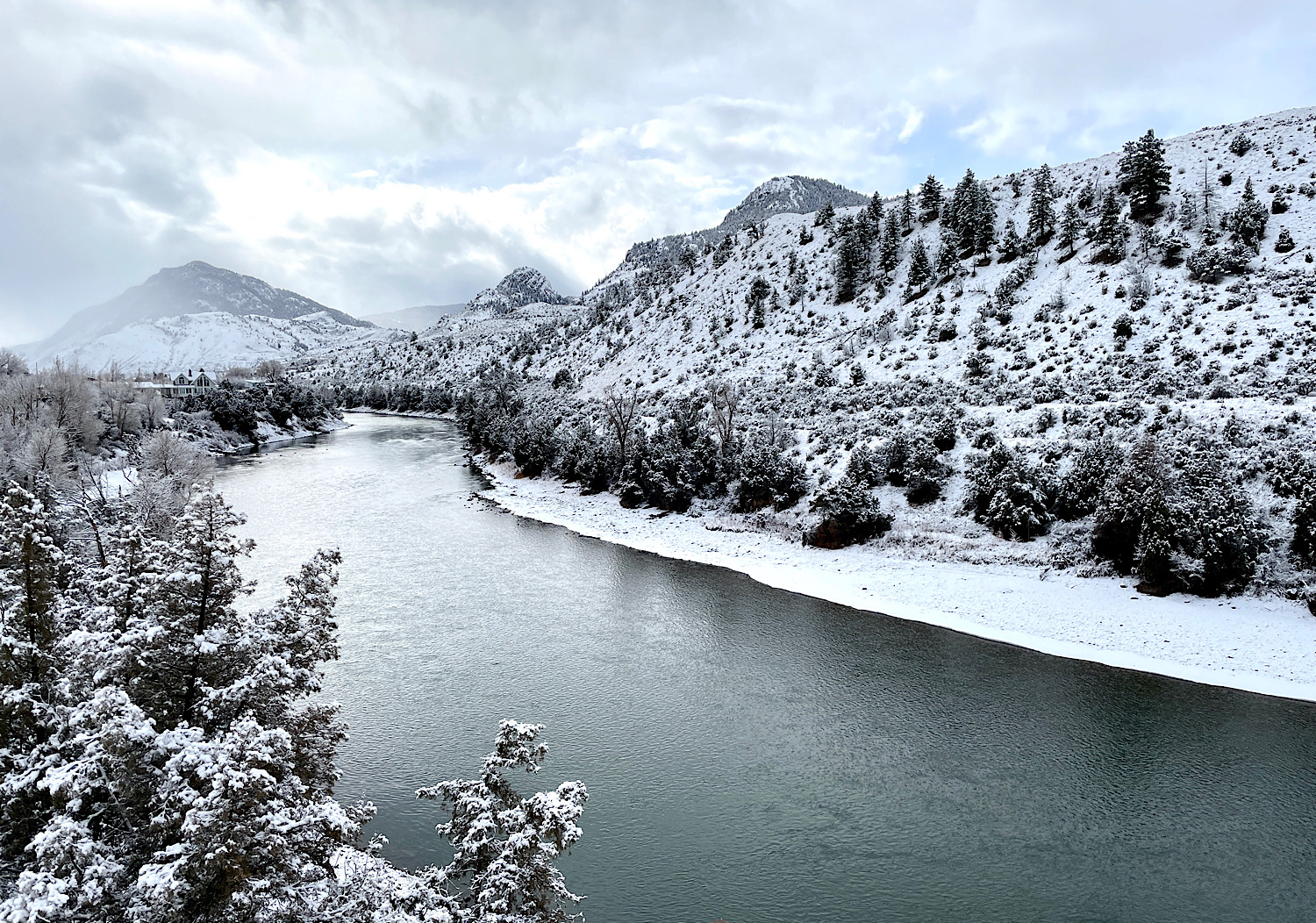 Winter on the Yellowstone River by Pamela Hoaglund