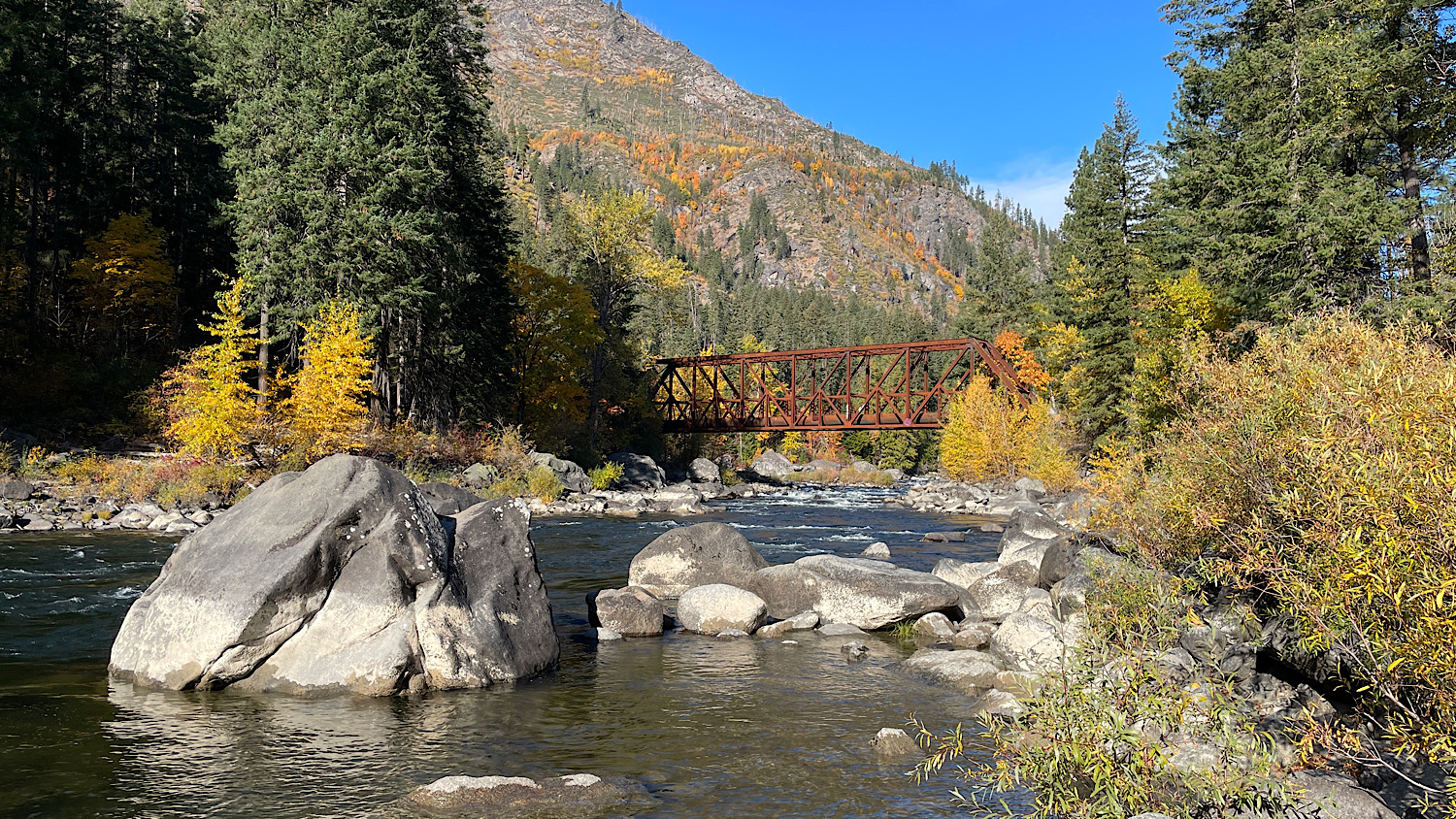 Fall in Tumwater Canyon by Pamela Hoaglund