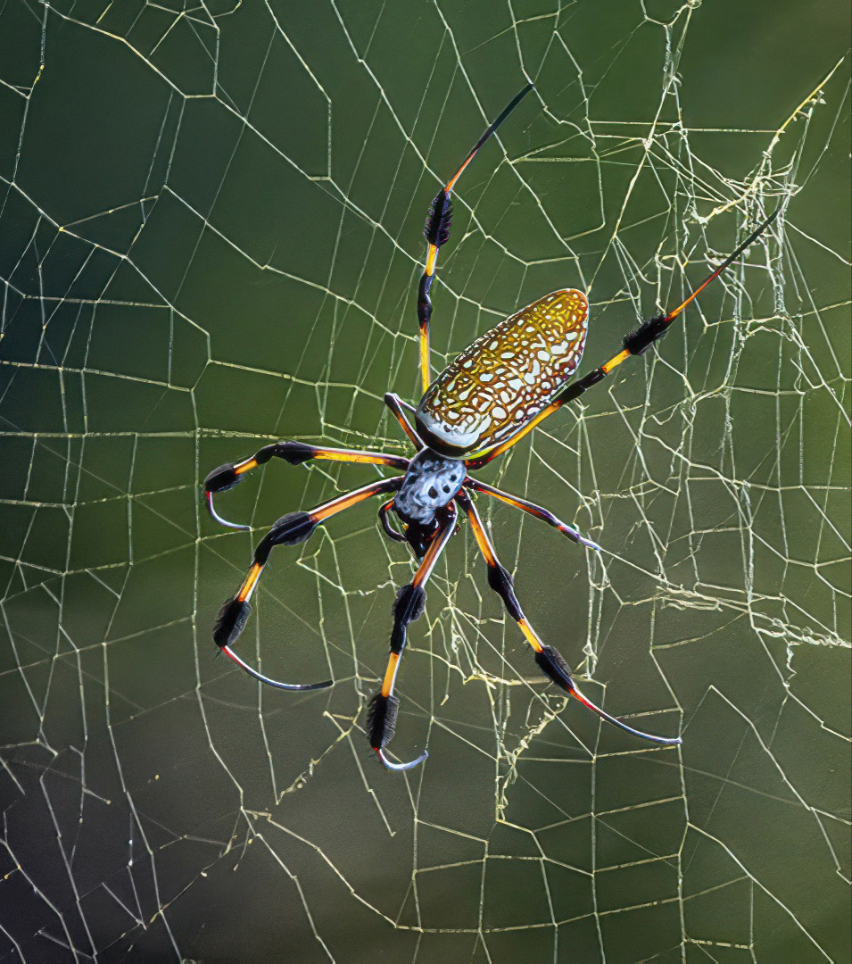Golden Silk Orb Weaver by Tom Brott