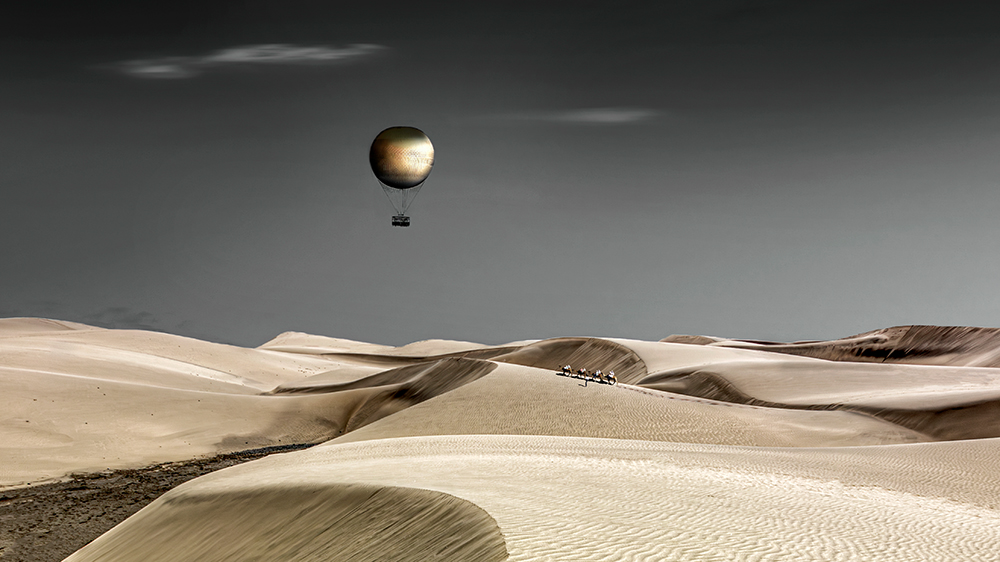 Desert Crossing by Balloon by Bruce Harley