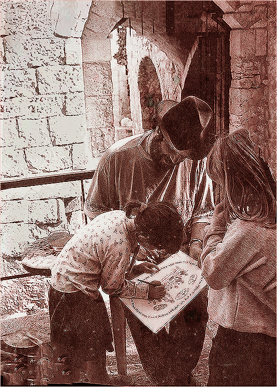 Hard at Work - Safed by Bev Caine