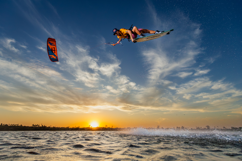 Flying Kiteboarder by Andre Magarao