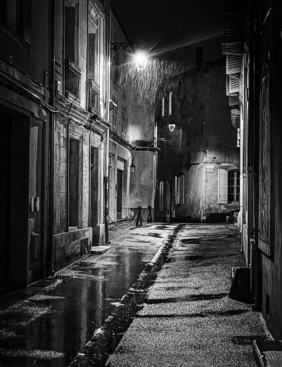 Rainy Night in Arles, France