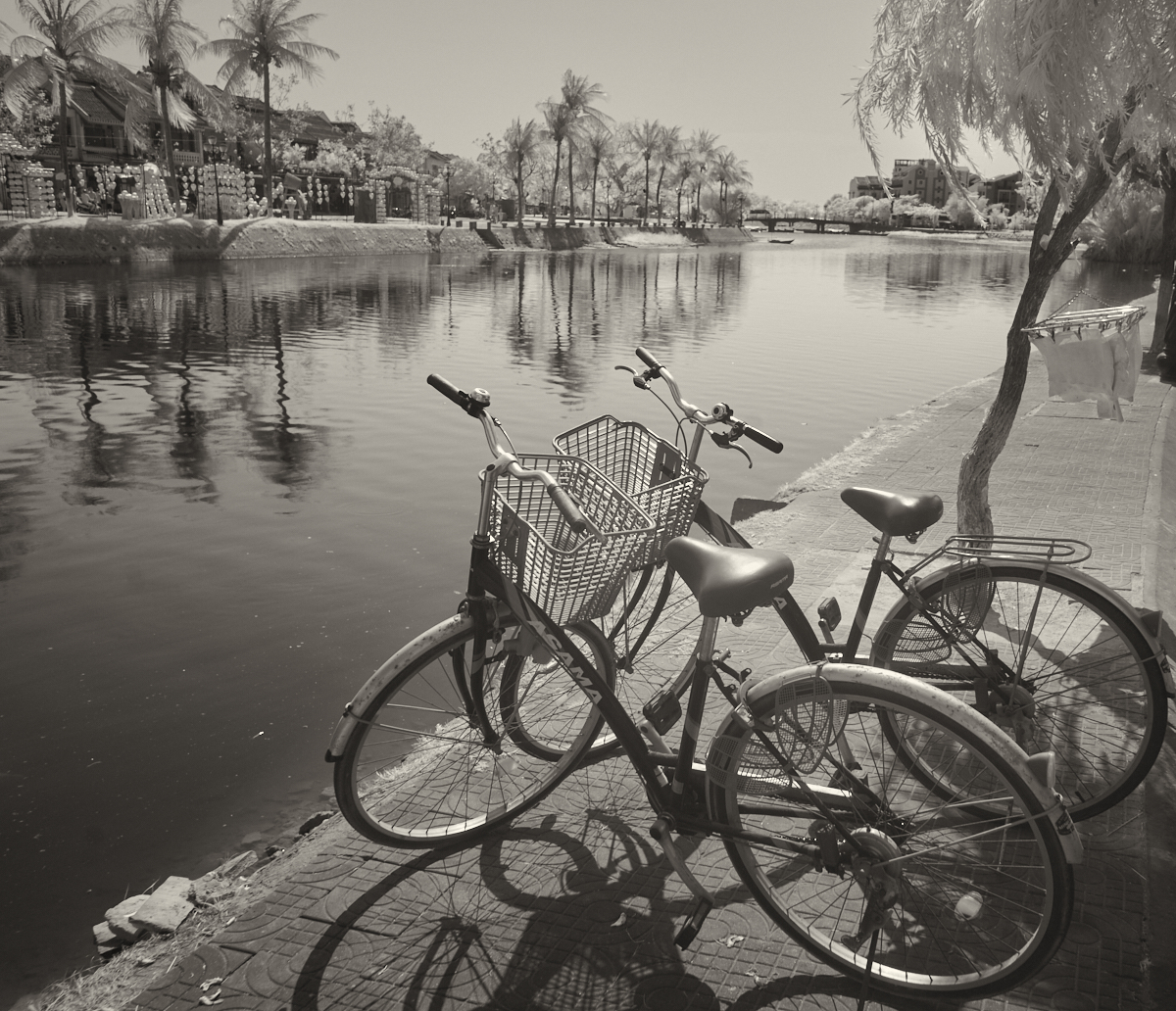 Bicycles along the River by Jack Florence Jr