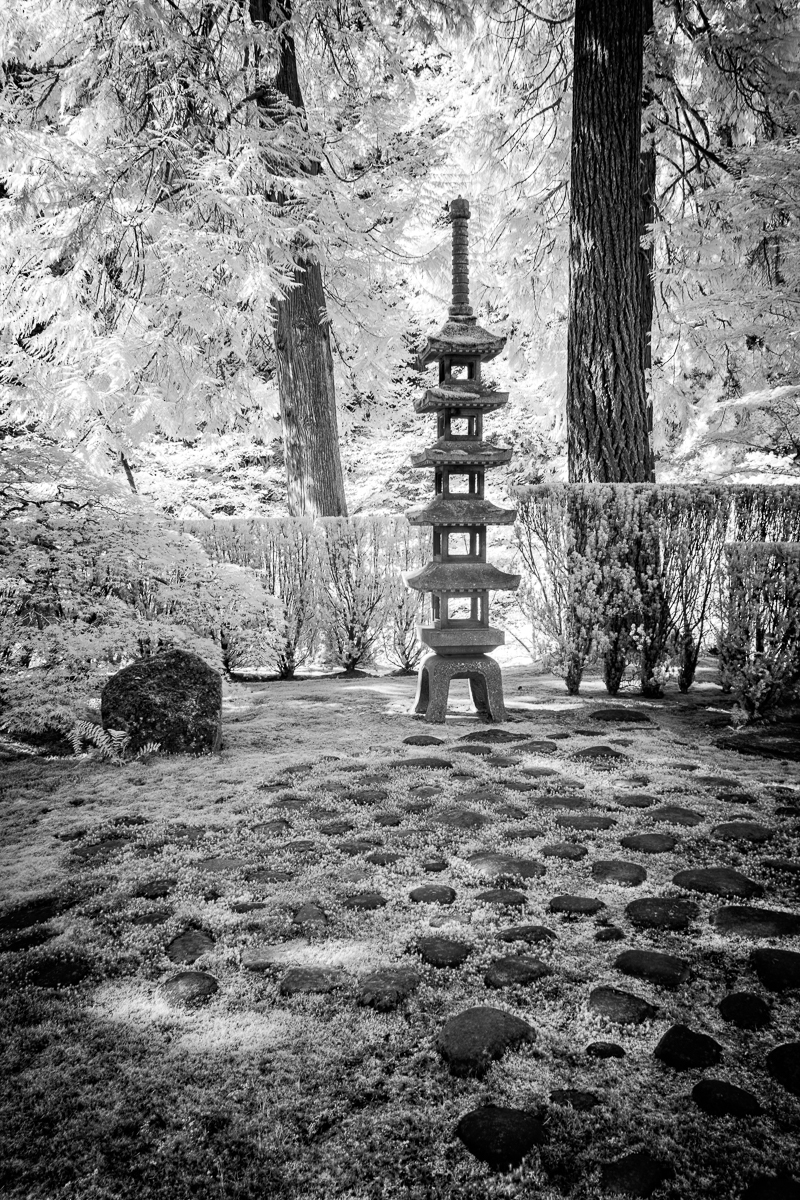 Portland Japanese Garden Pagoda by Henry Heerschap