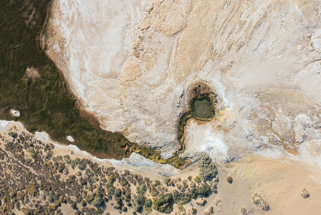 Mound spring in the outback of Aust - Australia by Geoff Wiggins