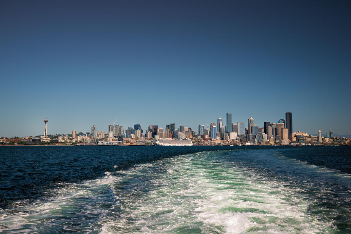 Seatle by ferry by Kathryn Engle