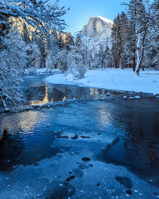 Half Dome and Icy River