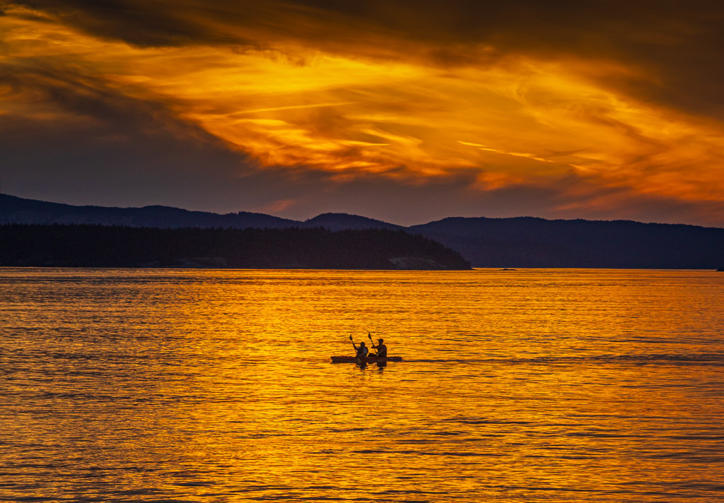 Kayakers at Sunset by Mike Patterson