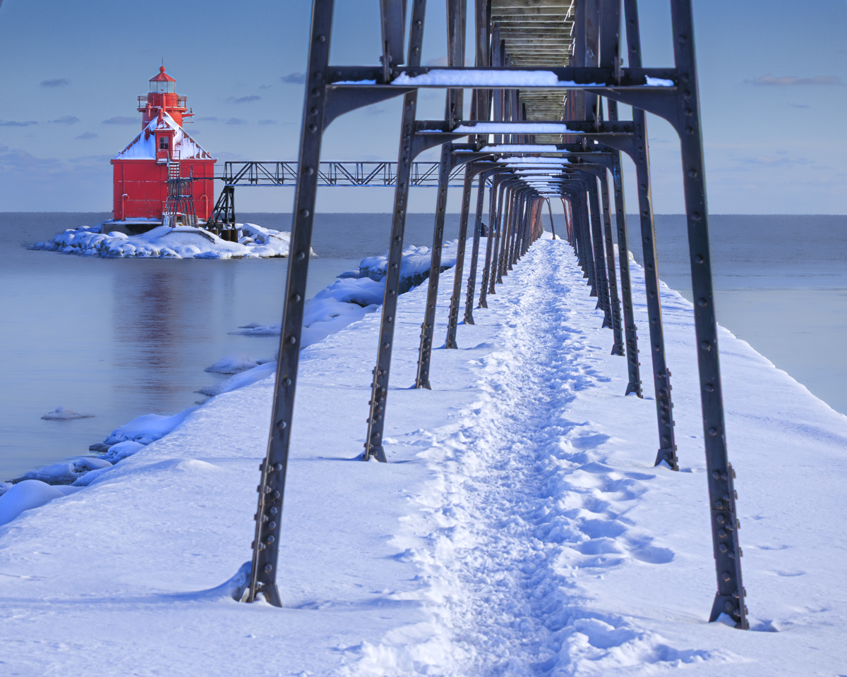 Winter Lighthouse by Gary Jones