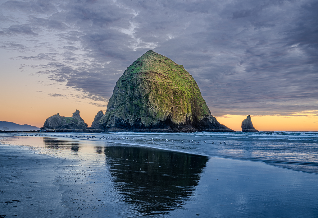Evening at Cannon Beach, Oregon by Larry Conly