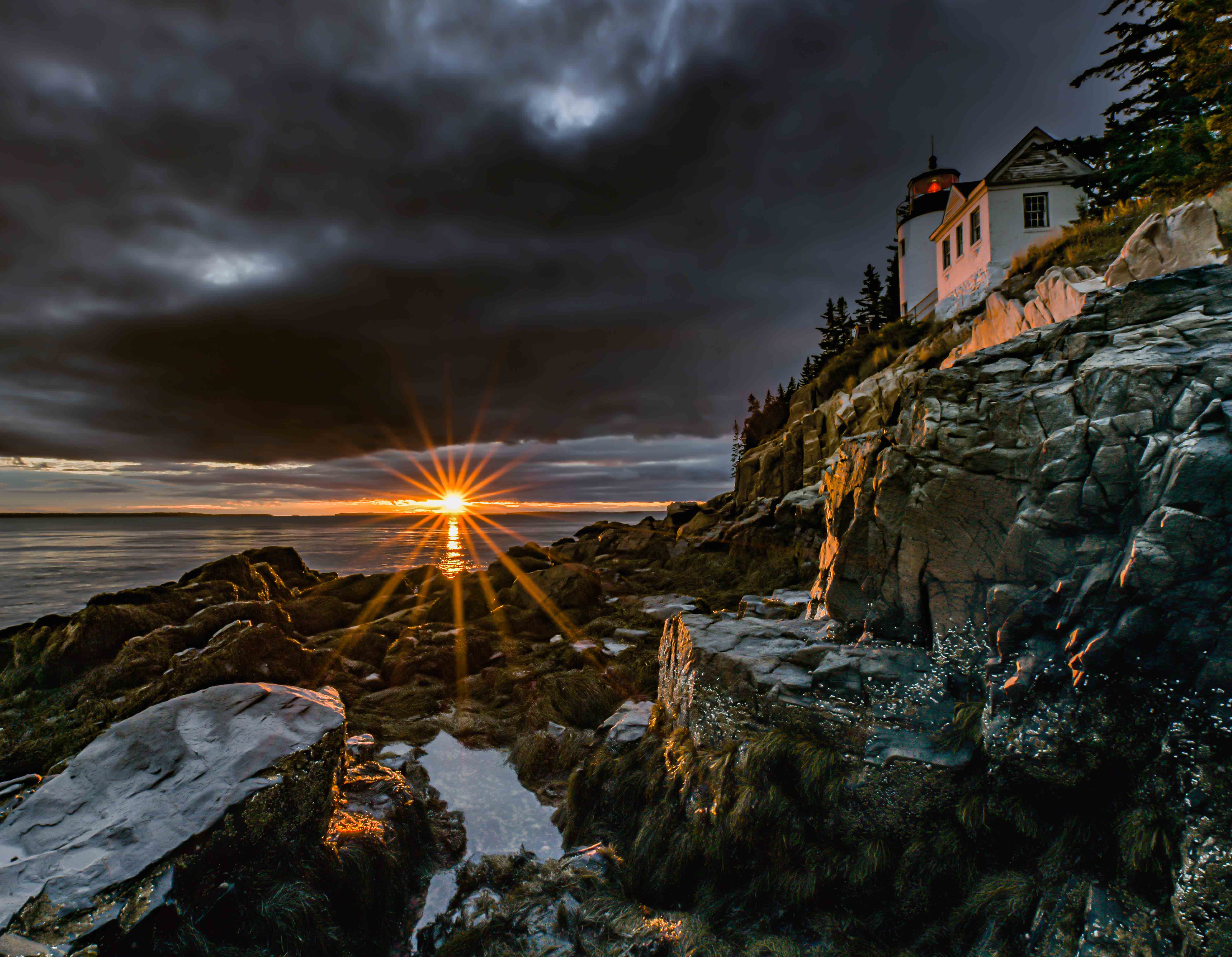 Sunset at Bass Harbor by Raymond Tice