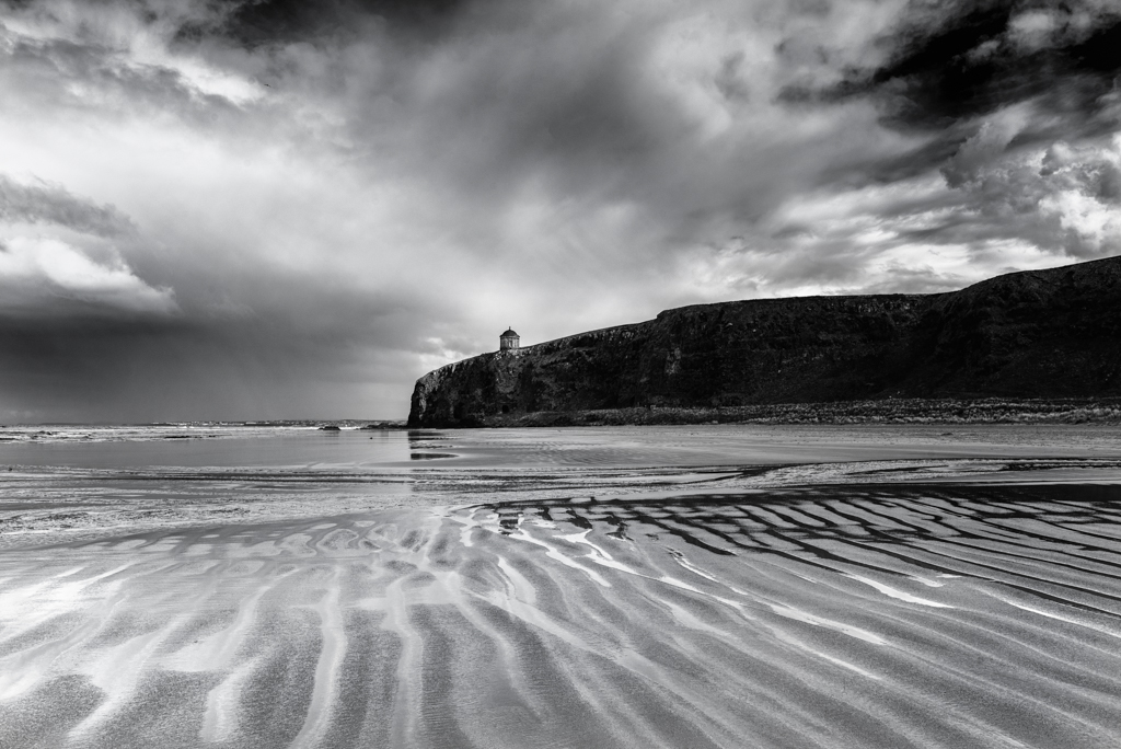 Low Tide at Mussenden temple by Trevor Harvey