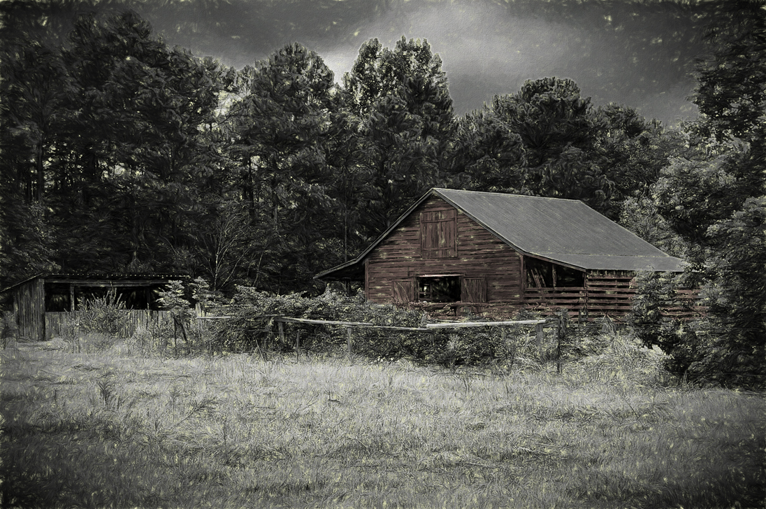 Wintering of Old Barn by Georgianne Giese