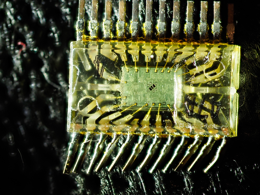 Macro Computer Chip by Lauren Heerschap