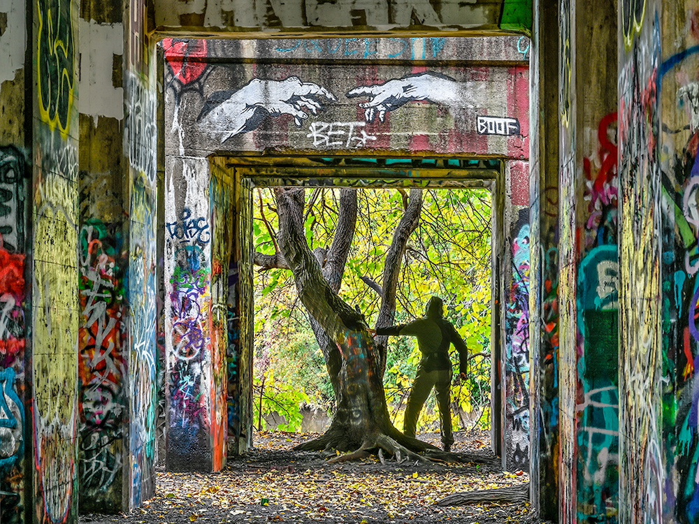 Selfie at Graffiti Pier by Karl Leck