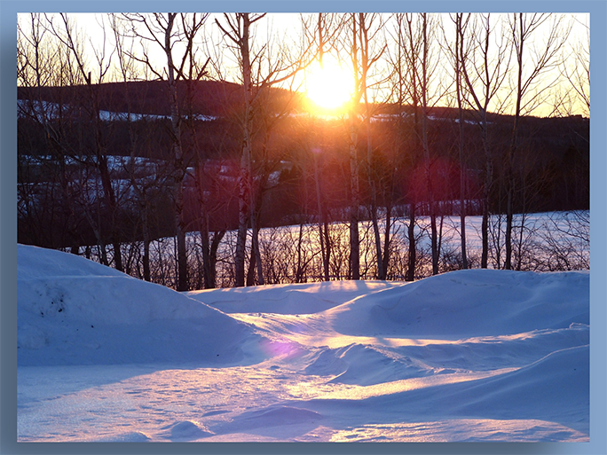 Winter sunset by Janet McLaughlin
