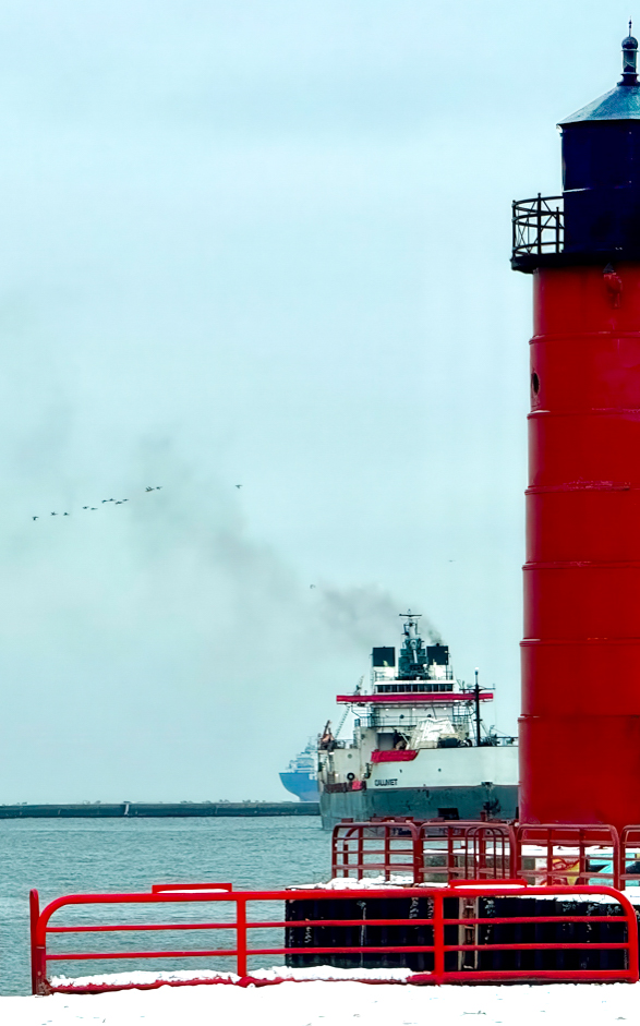 Winter Scene in the Milwaukee Harbor by Arabella Dane