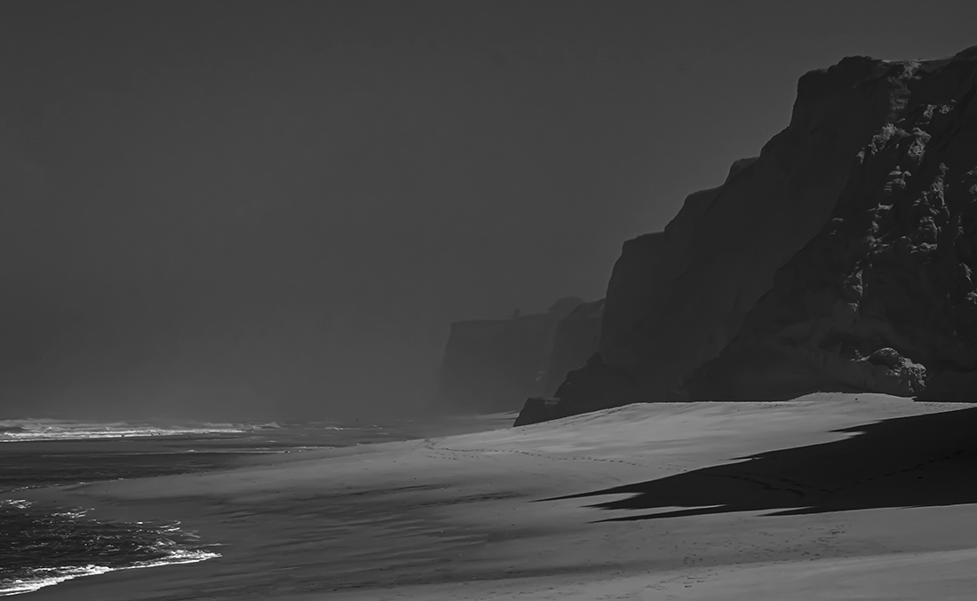 A foggy morning on the beach by Debasish Raha