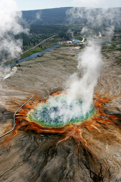 Yellowstone; Midway Geiser Basin by Dick Burr