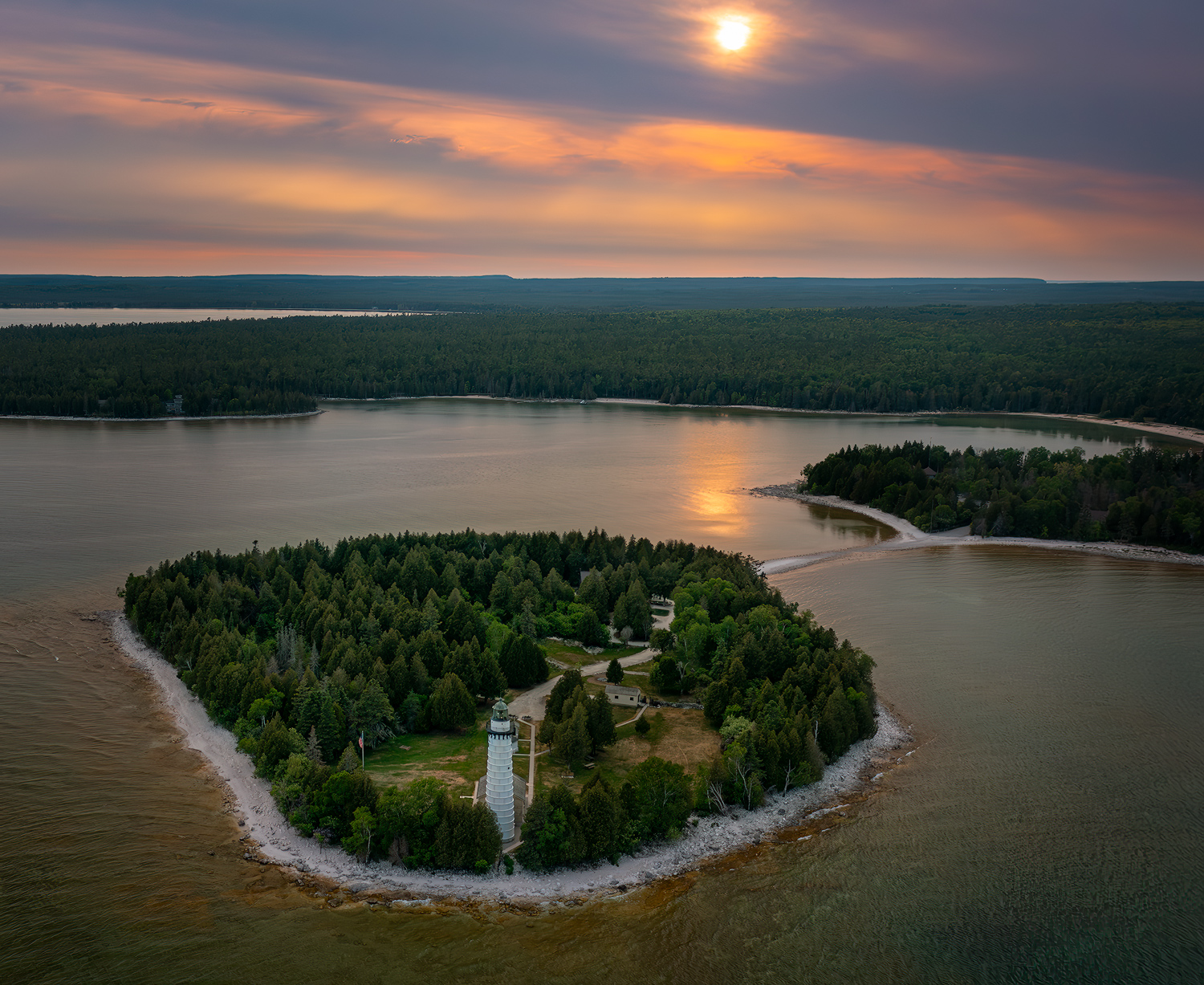 Cana Island at Sunset by Drema Swader