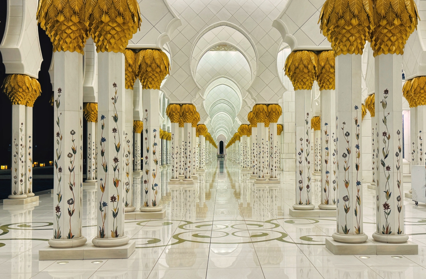 Grand Mosque Columns by Kieu-Hanh Vu