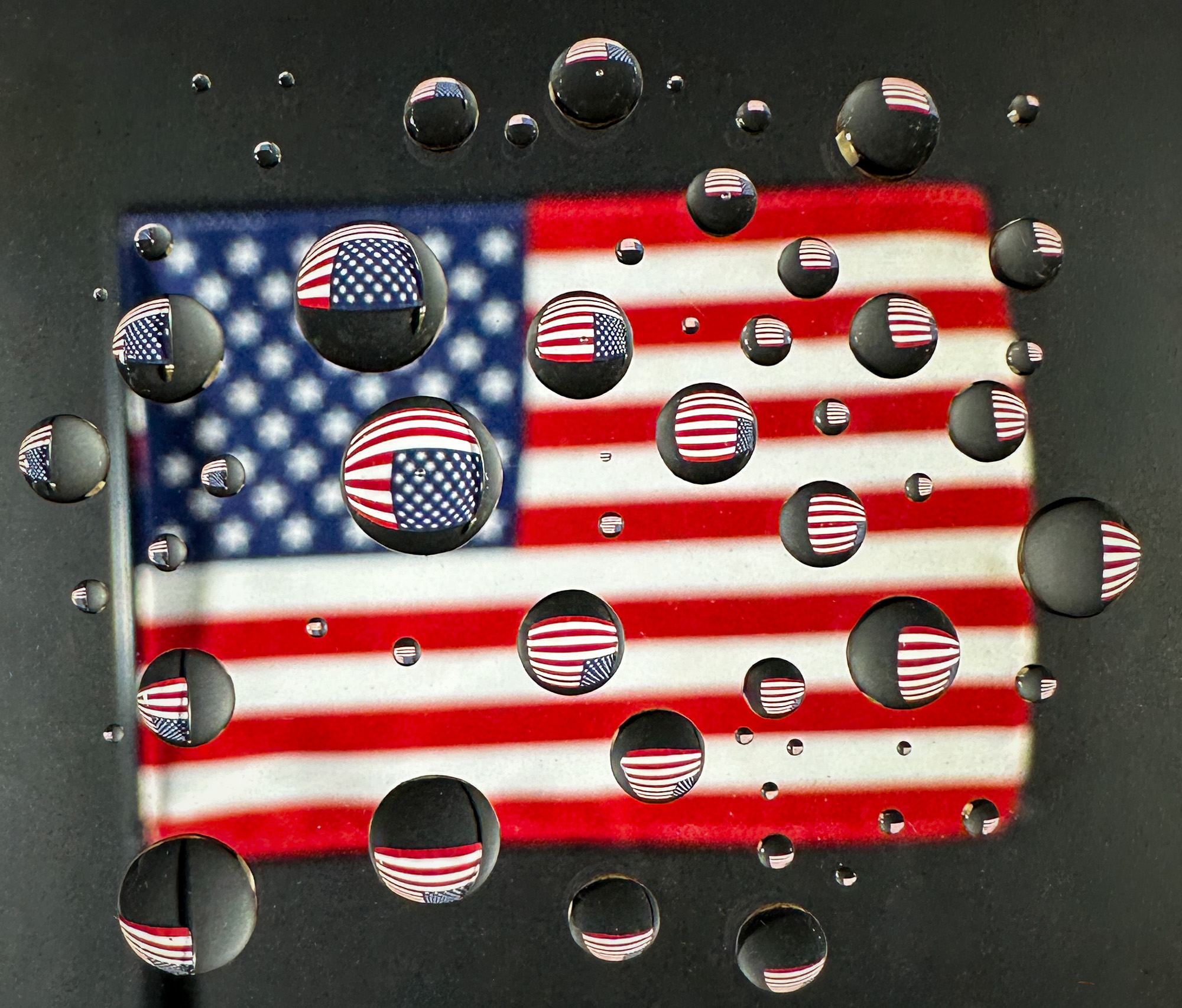 Water Droplet Refractions by Steven Jungerwirth