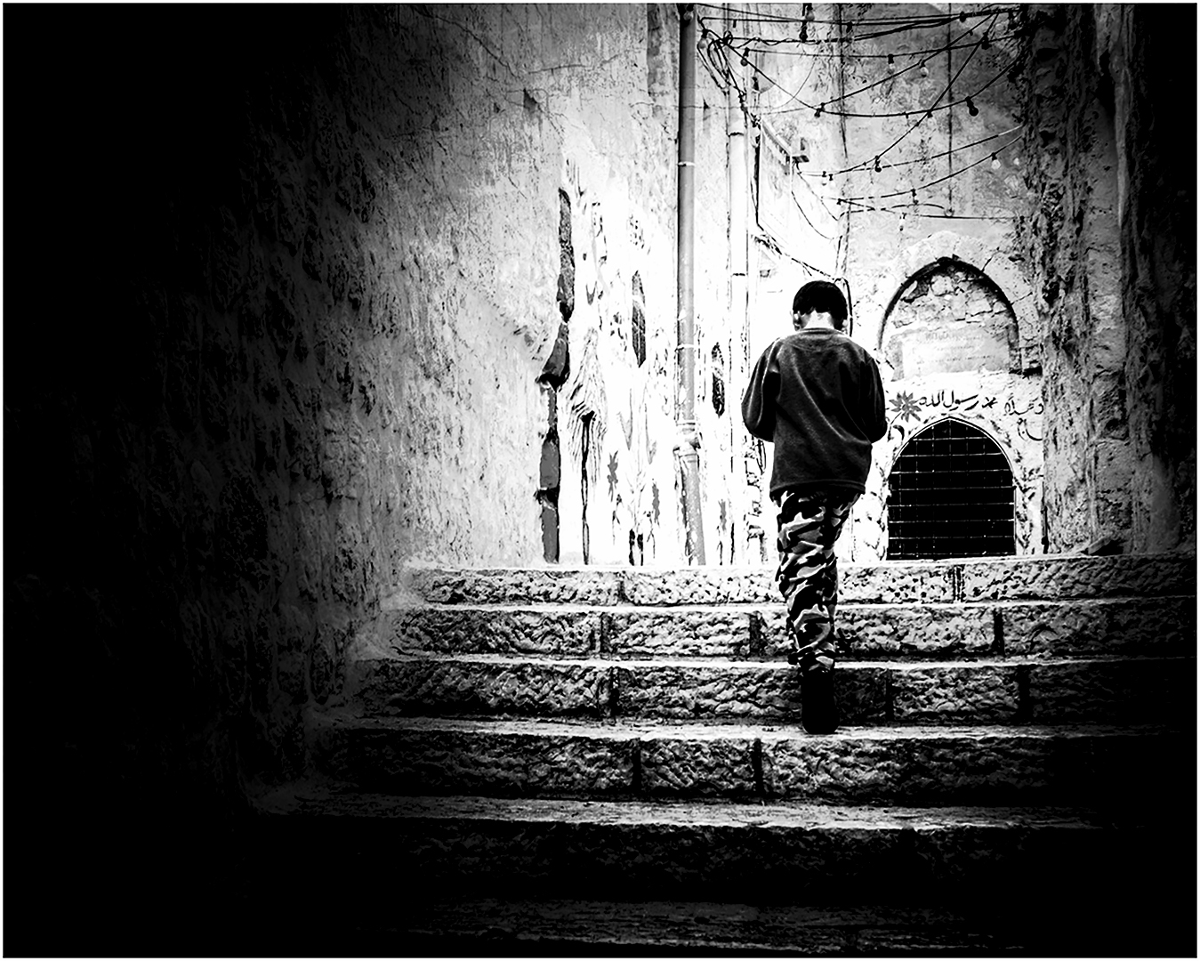 Boy on Stairs by Chan Garrett