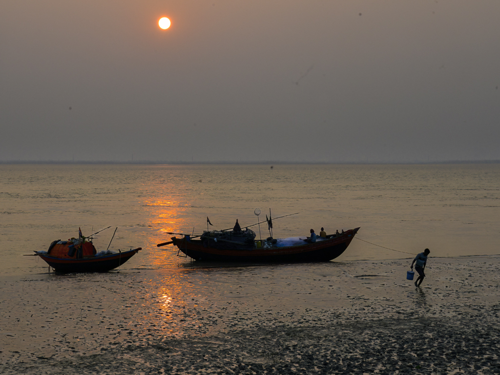 Diamond Harbour on Hooghly river, West Bengal. India by Sanat Kumar Karmakar