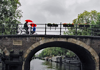 RED UMBRELLAS by Mark Fox