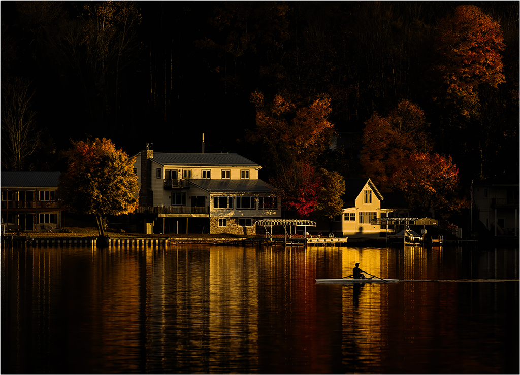 Rowing into the Twightlight of Autumn by Charles Walker