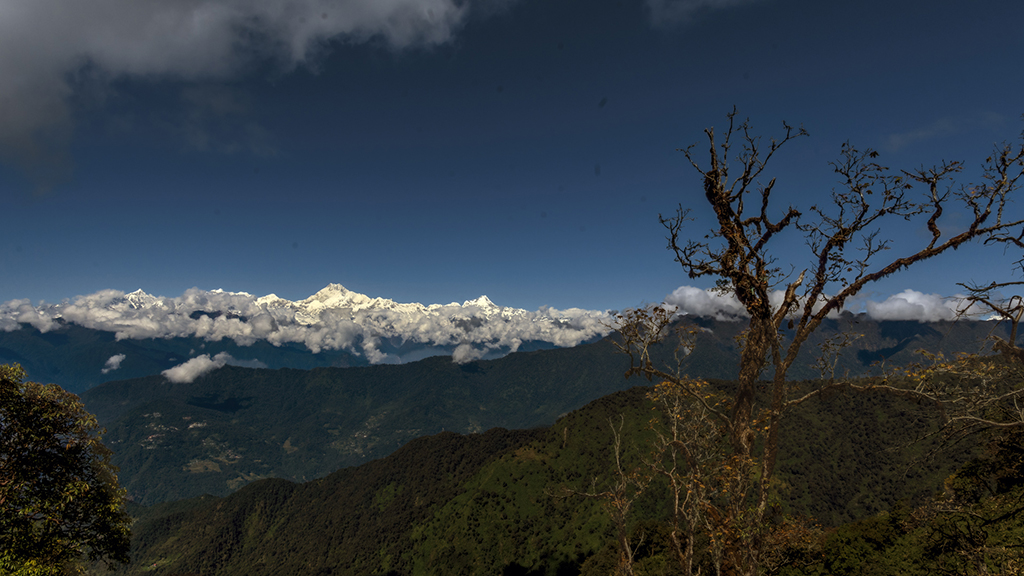 VIEW OF HIMALAYAS FROM EAST SIKKIM by Sanat Kumar Karmakar