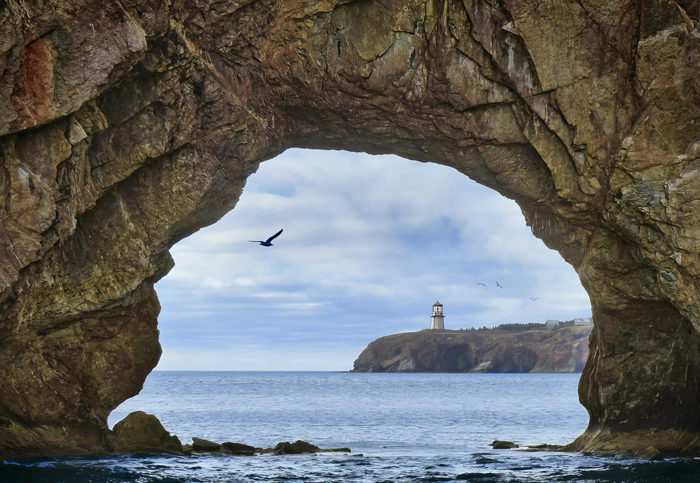 Lighthouse off Gaspe, Canada