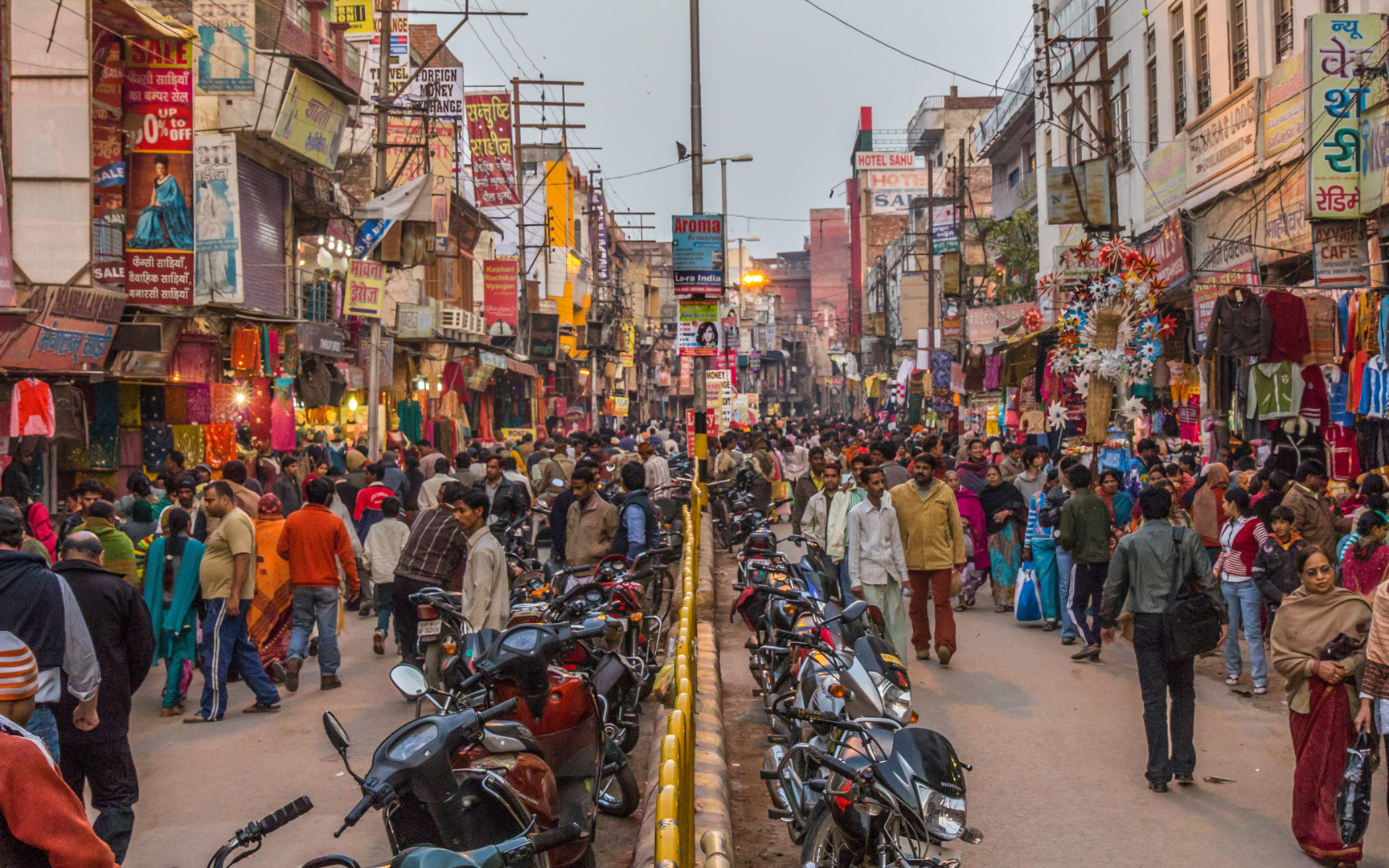 Varanasi Street Scene by Ron Gesser