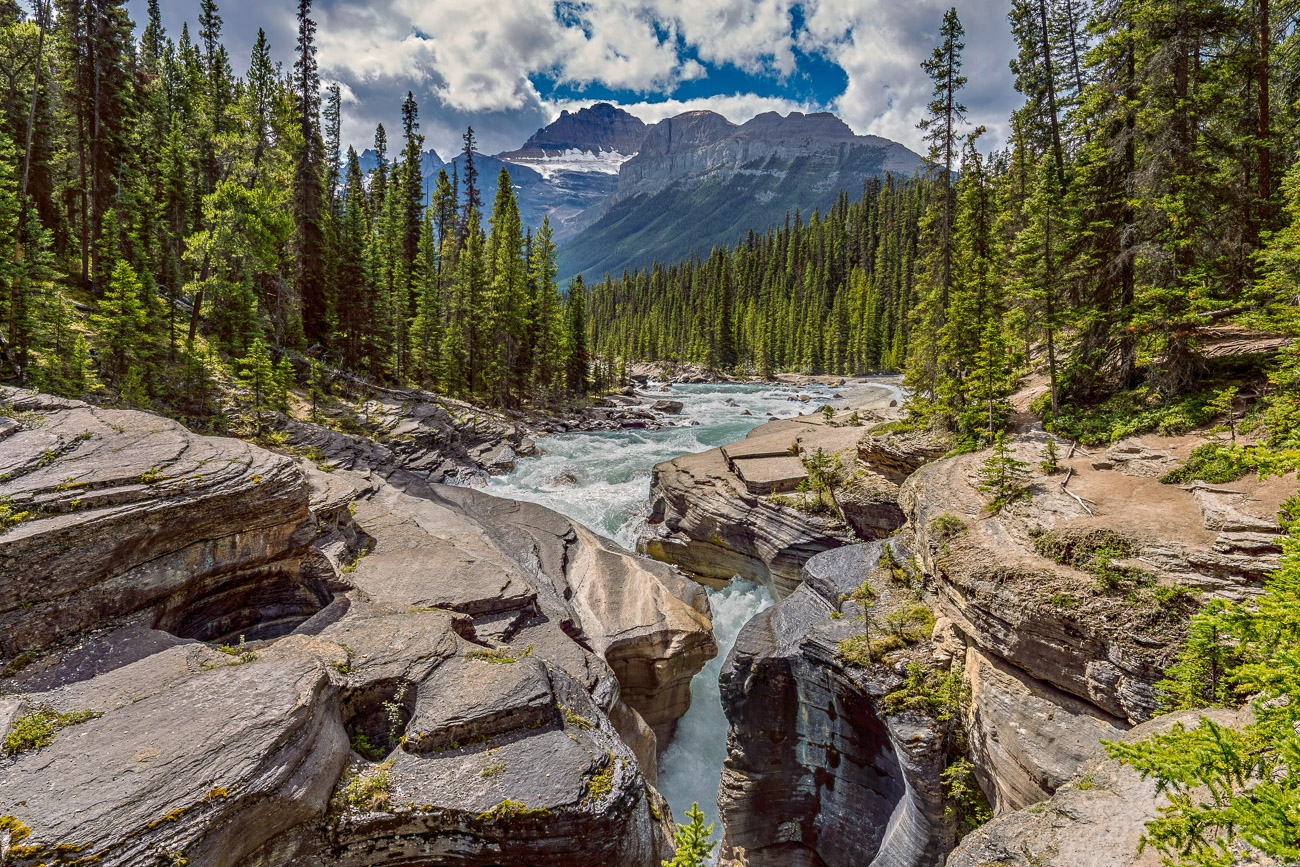 Mistaya Canyon in Banff, Canadian Rockies by Gwen Callas-Miller