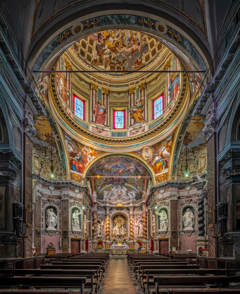 Nave of Santuario Madonna della Costa by Rick Hulbert